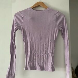 Lilac Lavender Long sleeve top sweater crew neck